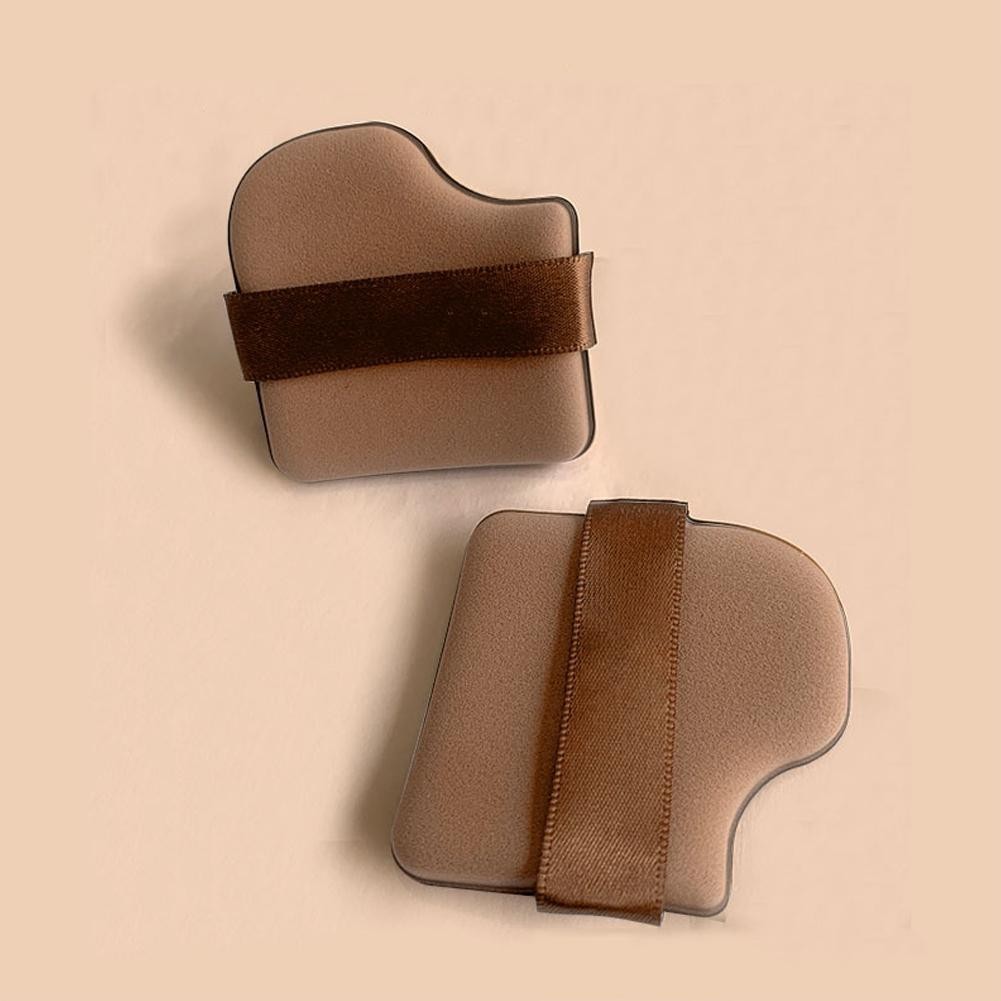 Chocolate Double Skin Air Cushion Flocking Mini Thumb Puff Powder O4