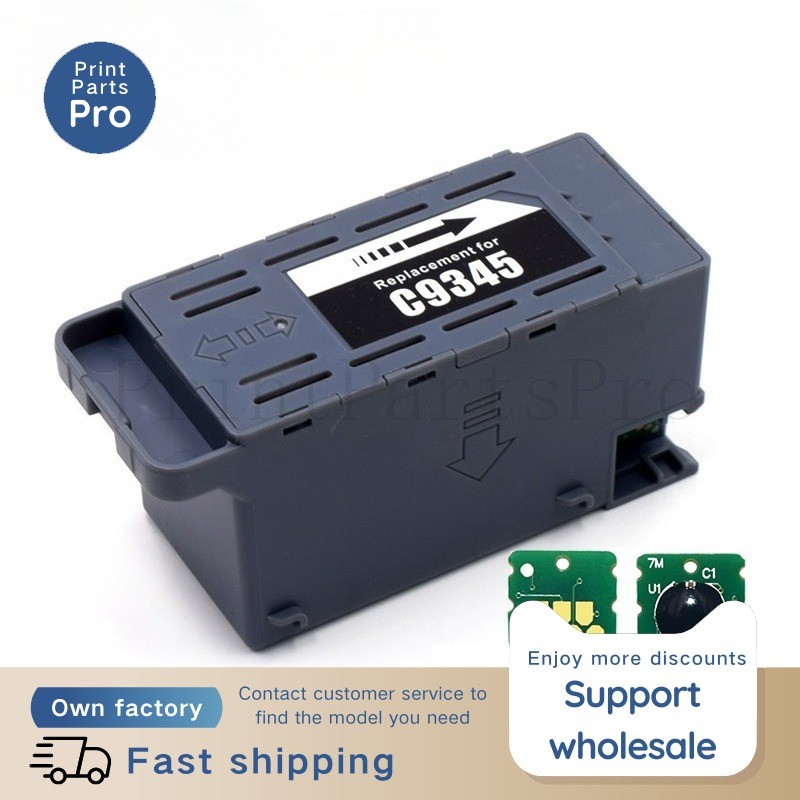 C9345 ชิปสําหรับ Epson L8050 L8180 L8160 L15158 L15168 L15150 L15160 L6558 st-c8000 กล่องบํารุงรักษา
