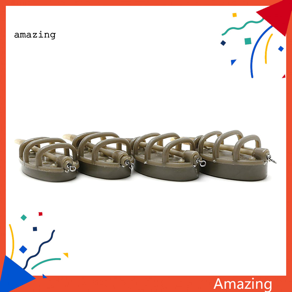 [AM] Inline Method Carp Fishing Feeder Mould Tackle อุปกรณ์เสริมพร้อมน้ําหนักตะกั่ว