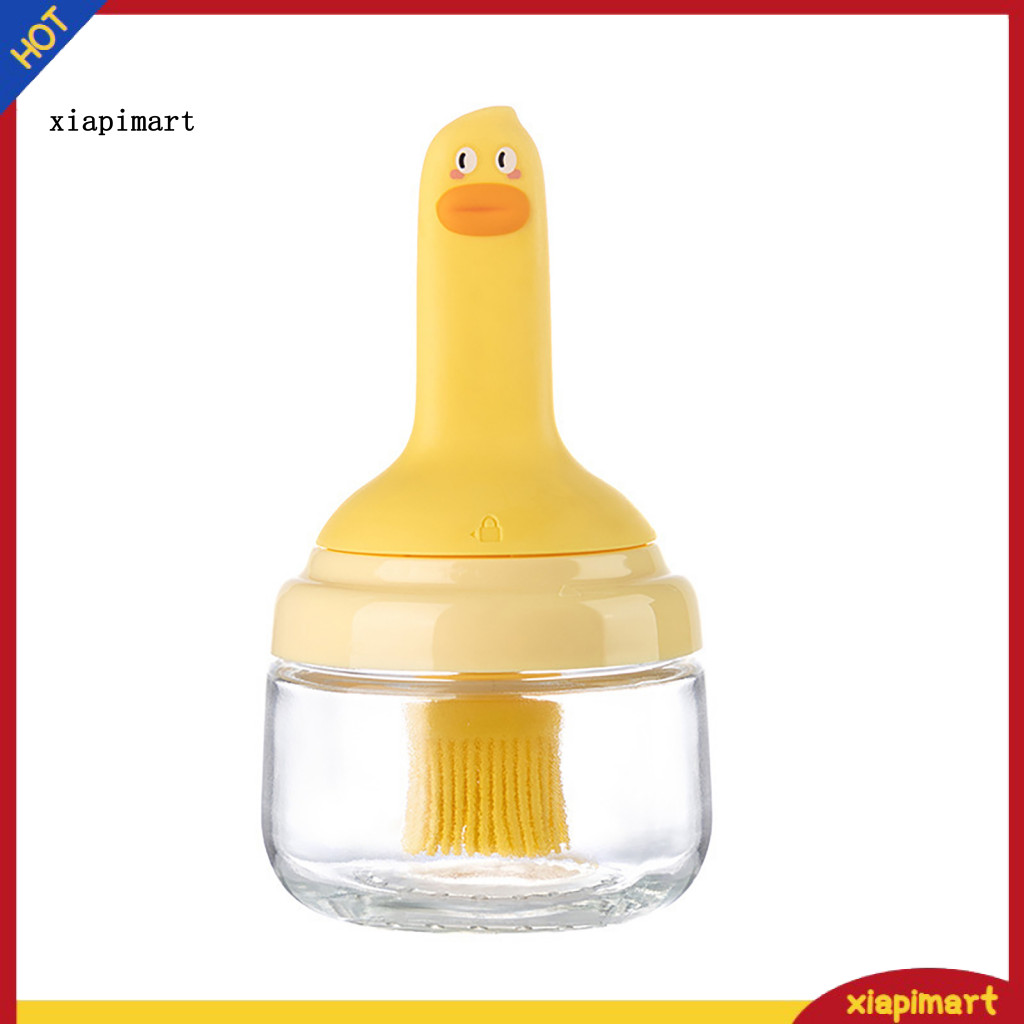 {xiapimart} Bbq Oil Brush Cooking Oil Applicator Heatproof Silicone Oil Basting Brush with Bottle – 