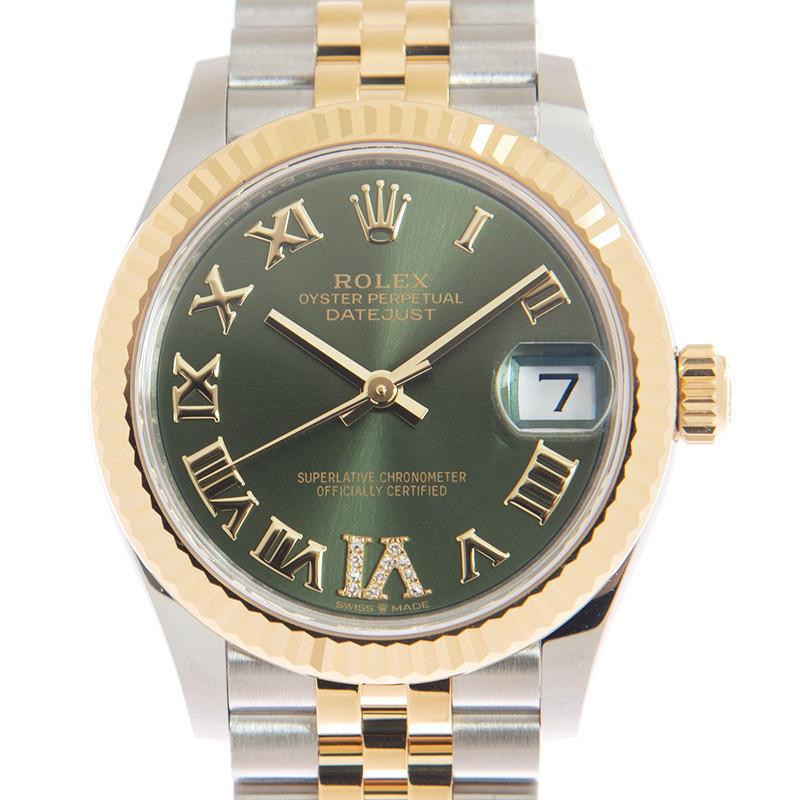 Mechanical Room Golden Hengdong Rolex นาฬิกาผู้หญิง Green Face Diary ROLEX31mm278273