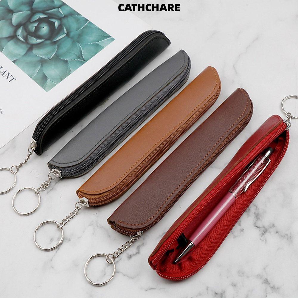 CATHCHARE294 ปากกาซิปแบบพกพากระเป๋าปากกาอุปกรณ์การเรียนแท็บเล็ต Stylus ป้องกัน