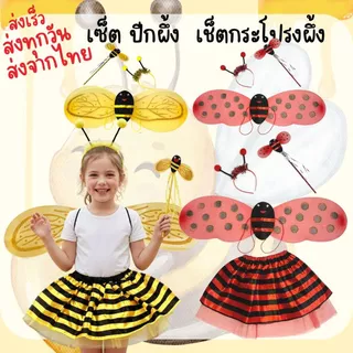 📍มีรอบส่งทุกวัน📍 พร้อมส่ง ปีกผึ้งเด็ก ปีกเต่าทอง ชุดเต่าทอง ชุดผึ้ง อุปกรณ์แฟนซี สำหรับการแสดงนิทาน