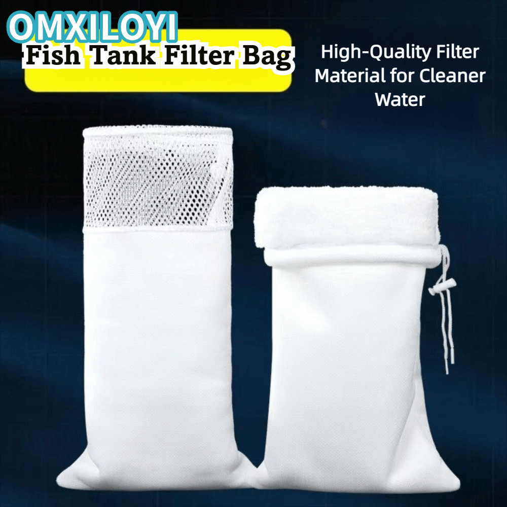 OMXILOYI Anti-over Flow Bags,Reusable High Density Fish Tank Filter Bag, Anti-Flow Thickening Wash F