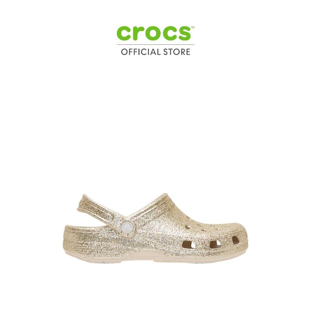 CROCS รองเท้าลำลองผู้ใหญ่ CLASSIC CHUNKY GLITTER CLOG รุ่น 212049-0LH – SANDSTONE