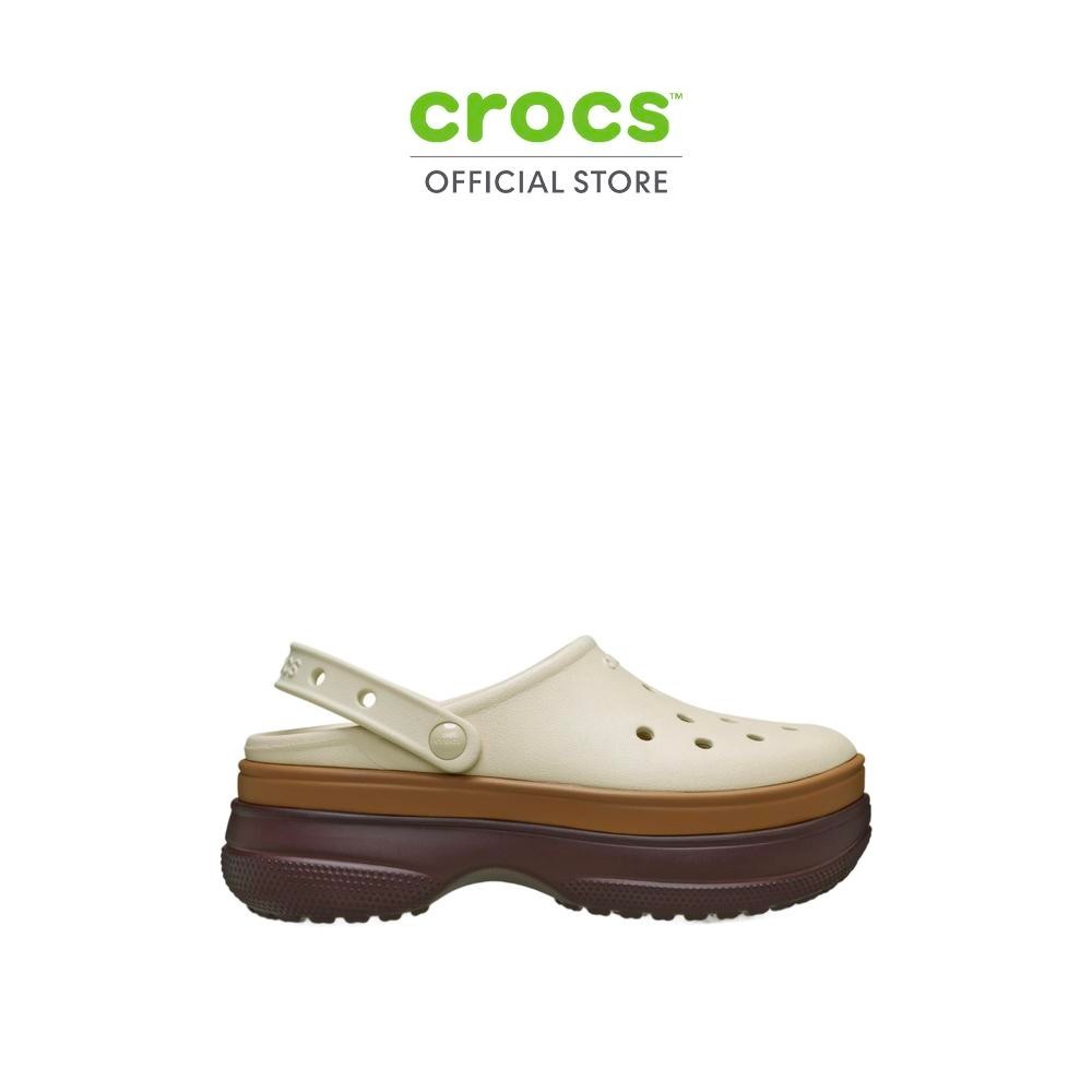 CROCS รองเท้าลำลองผู้ใหญ่ CLASSIC STACKED CLOG รุ่น 211355-2ZH - MOCHA