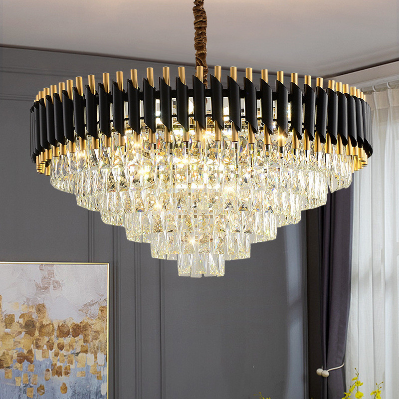 Light Luxury Crystal Chandelier Living Room Lighting Modern Simple Elegant Home Lighting Zhongshan L