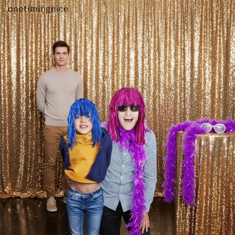 Onetimingnice Shiny Tinsel วิกผมสําหรับผู้ใหญ่ - หมวกปาร์ตี้ดิสโก้ & พร็อพถ่ายรูปคอสเพลย์ OTN