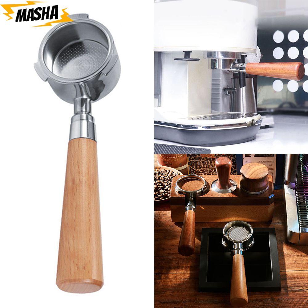 51mm Portafilter Espresso ไม้ Handle อะไหล่สําหรับ Delonghi Handle ตะกร้ากรอง 3 หูสําหรับ Delonghi E