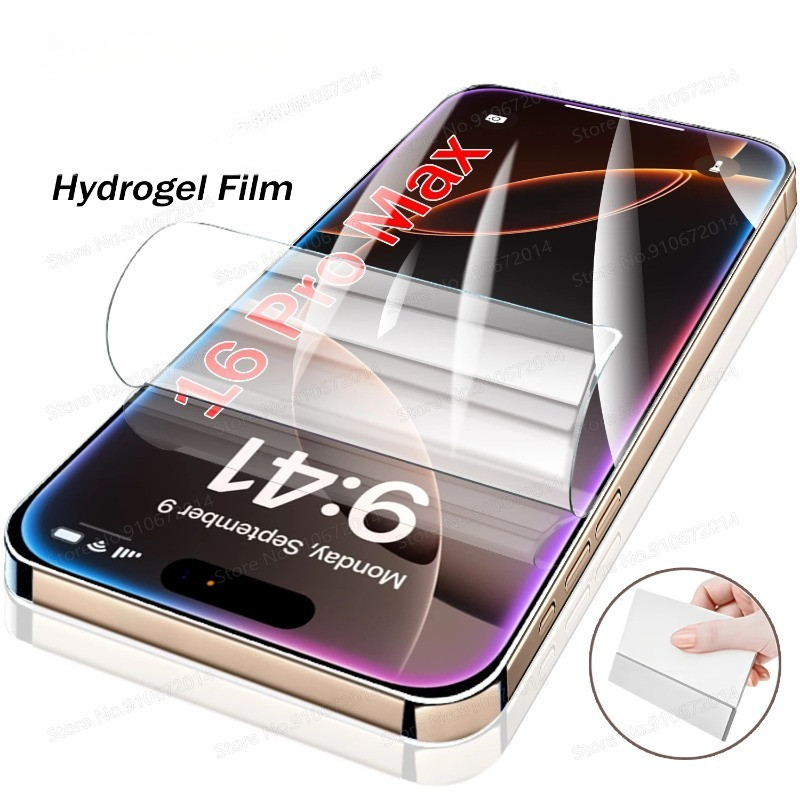 2in1 ป้องกันหน้าจอสําหรับ Apple iPhone 17e 17 Air Pro Max HD Clear Hydrogel ฟิล์มโทรศัพท์ด้านหน้า + ฟิล์มป้องกันด้านหลังสําหรับ iPhone 16e 16 Pro Max Plus Soft Film