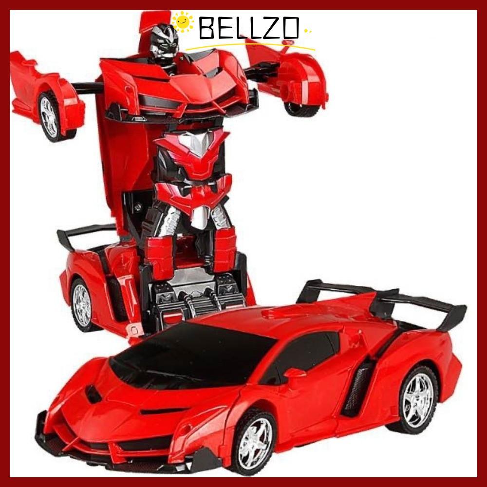 จัดส่งจากประเทศไทยBELLZO Electric RC Car, 2-in-1 One-key Deformation Transformable Robot Car, Remote