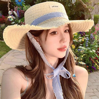 หมวกบังแดดปีกกว้าง มีโบว์สวยงาม หมวกเดินป่า 360 องศา UPF50+ ระบายอากาศดี พับง่าย หมวกกันแดด แฟชั่น ใส่สบาย