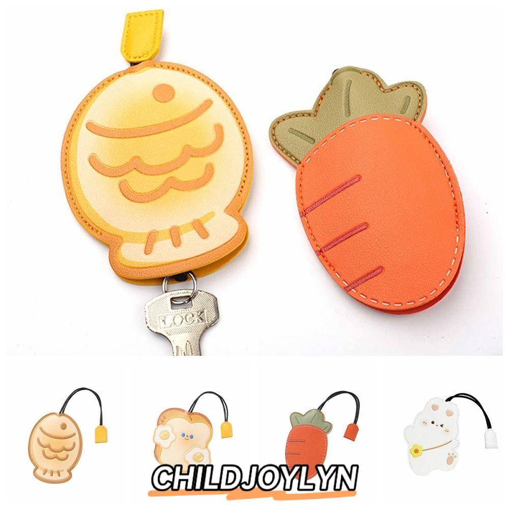 CHILDJOYLYN กระเป๋าใส่กุญแจแบบดึงออก, กระเป๋าใส่กุญแจความจุขนาดใหญ่สากล, กระเป๋าใส่กุญแจปากเปิดหนัง PU มัลติฟังก์ชั่นน่ารัก รถจักรยานยนต์