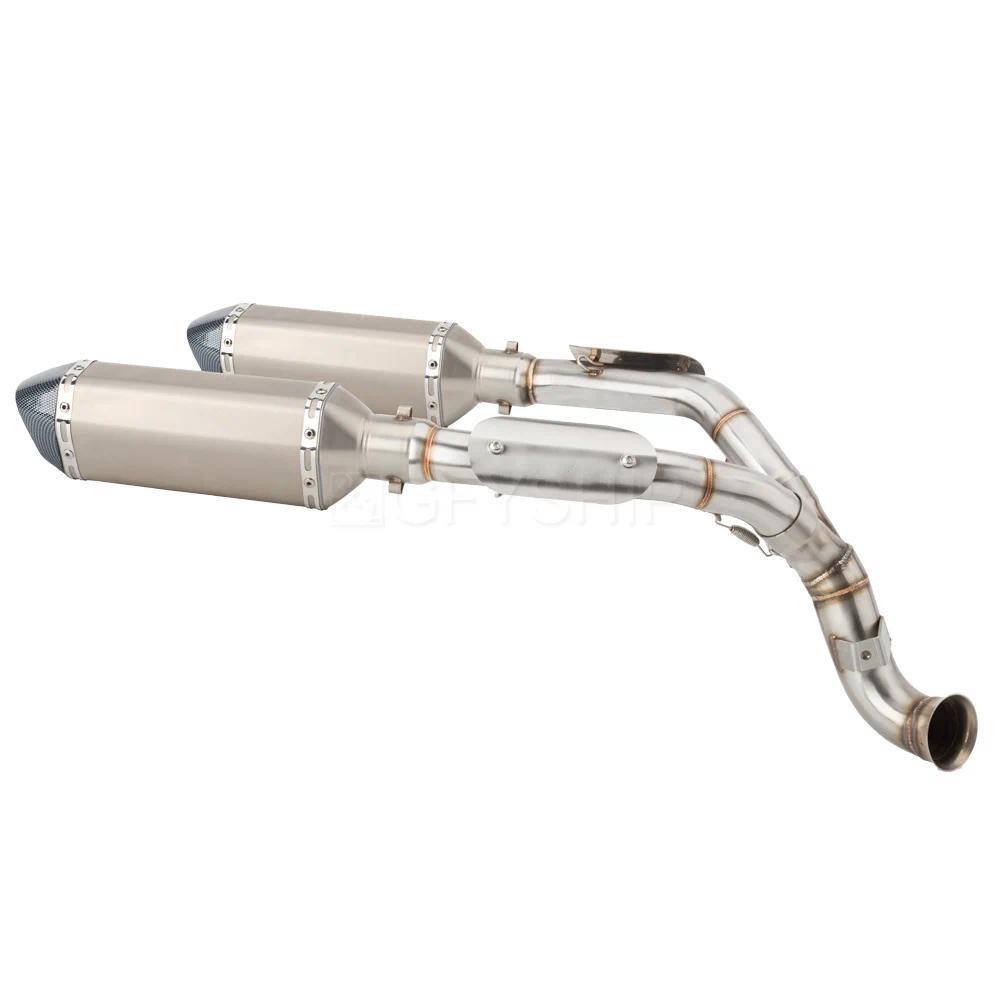 สำหรับ KTM Duke 890/R 2020 ถึง 2023 Duke 790 2018-2020 ท่อไอเสียรถจักรยานยนต์แบบสวมหนีภัยพร้อมท่อลิง