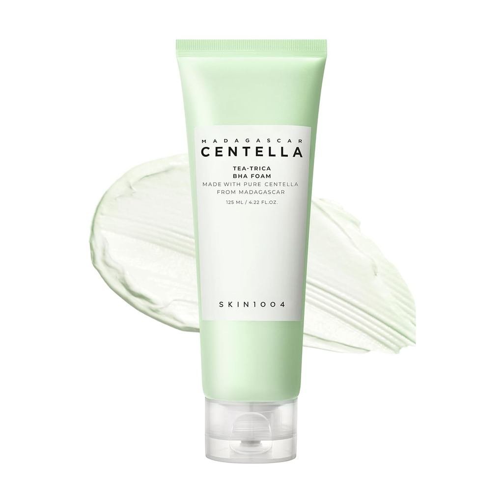 SKIN1004 Madagascar Centella Tea-Trica BHA Foam 4.22 fl.oz, 125ml, Professional Cleansing Care and R