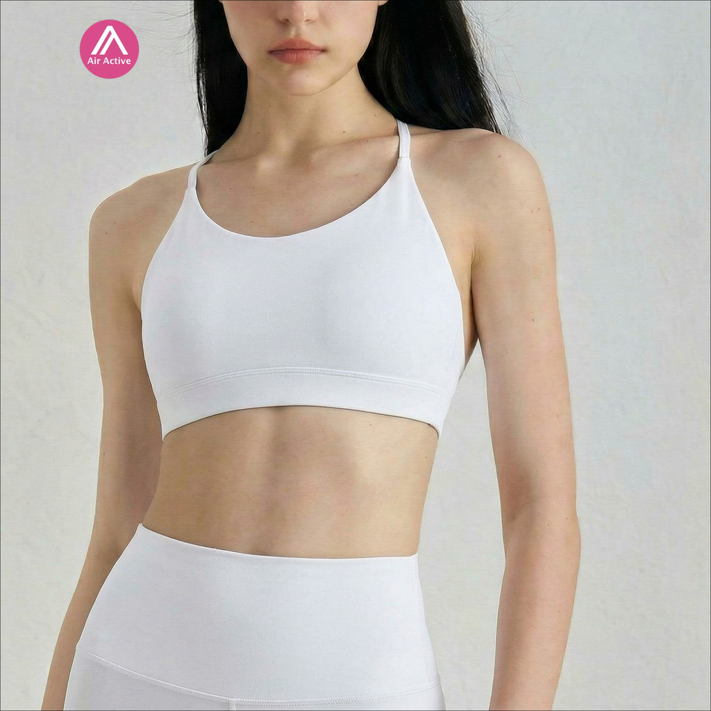 AirActive Leisure ชุดชั้นในสปอร์ตบรา สายสปาเก็ตตี้ เสริมฟองน้ํา เหมาะกับใส่เล่นโยคะ แฟชั่นสําหรับผู้หญิง