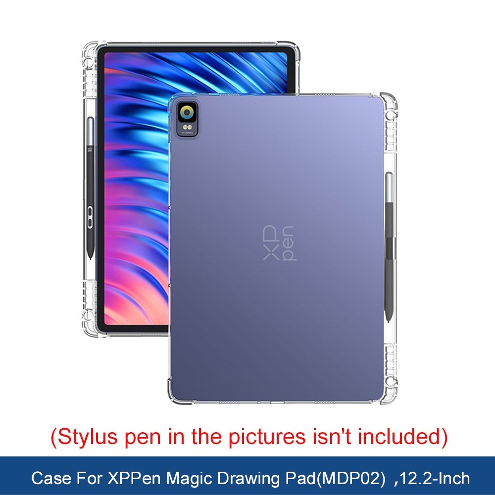 ฝาครอบ TPU ใส 4 ถุงลมนิรภัยกันกระแทกสําหรับ XPPen Magic Drawing Pad,MDP02,12.2" นิ้วสมาร์ทแท็บเล็ตผู