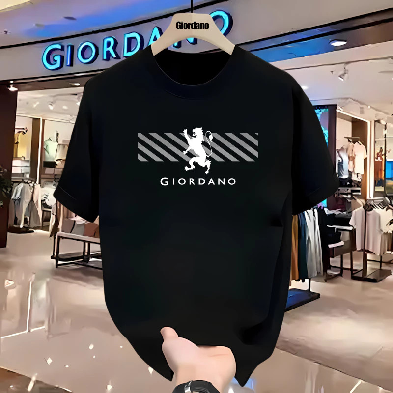 KATUN [Outlets 100% Cotton T-Shirt] Giordano Logo Official Store Original Mens and Womens Distro T-S