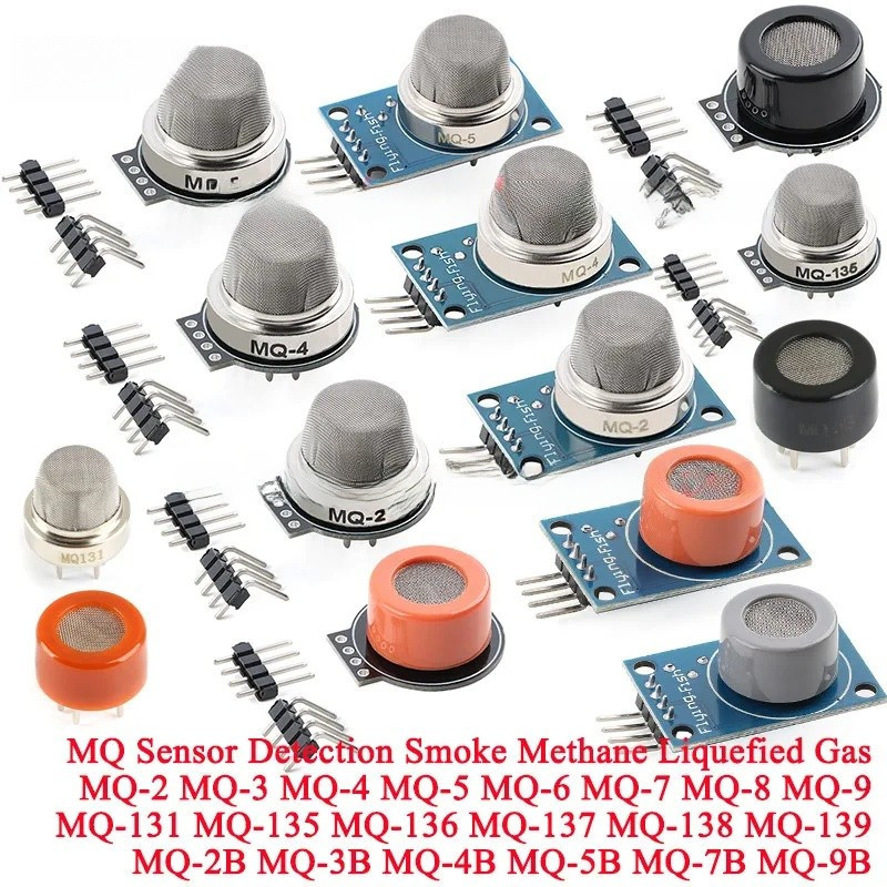 2 ชิ้น/1 ชิ้น MQ เซ็นเซอร์แก๊สคาร์บอนมอนอกไซด์แอลกอฮอล์ควัน Air คุณภาพมลภาวะ MQ-2 MQ-3 MQ-4 MQ-5 MQ-