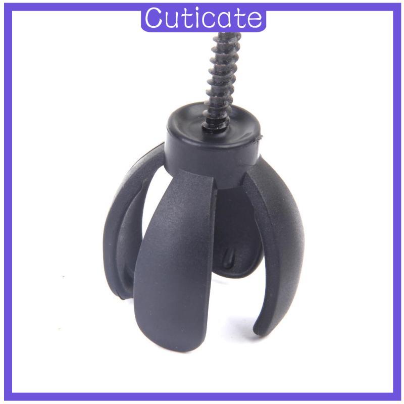 [CUTICATE] 4-Prongs Golf Ball Pick Up Claw, Retriever, Sucker, Pickup Tool Putter Grip ติดได้ - สีดํ