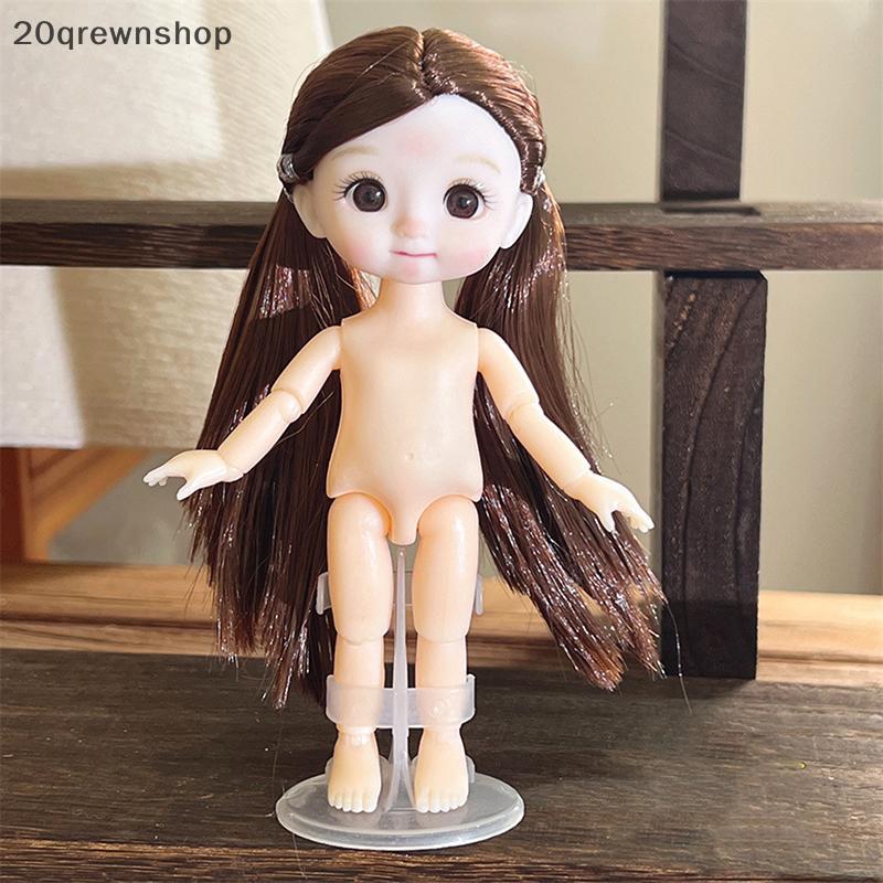 Qrewn 1 ชิ้น 16 ซม. ตุ๊กตาแสดงออกที่แตกต่างกัน, น่ารัก 1/8 ตุ๊กตา BJD, 13 ข้อต่อเคลื่อนย้ายได้ตุ๊กตา