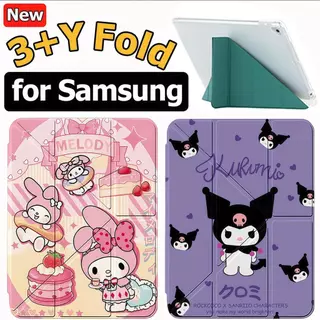 ประเภท Y เคสฝาพับ for Samsung Galaxy Tab S6lite S7 S8 S9 S10 S7FE S9FE S9FE A8 A9 A11 A9+ for เคส Samsung Galaxy Tab S8 + S7+ S9+ S10lite S10fe A11+ Kuromi for Samsung case for เคสฝาพับ Samsung
