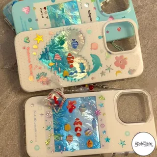 เคสไอโฟน17 เคสลายหิมะลายโลมาสีฟ้าน่ารักฮิตที่สุด เหมาะสำหรับ IPhone 12 13 15 16 11 17 14 Pro Max X XR 7 14 15 16 8 Plus