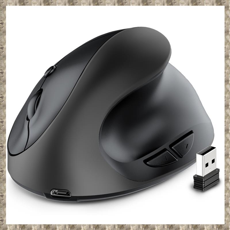 [uhktyltui123.th] เมาส์แนวตั้งตามหลักสรีรศาสตร์ชาร์จไร้สาย USB 2.4G สําหรับคอมพิวเตอร์แล็ปท็อปเมาส์ส