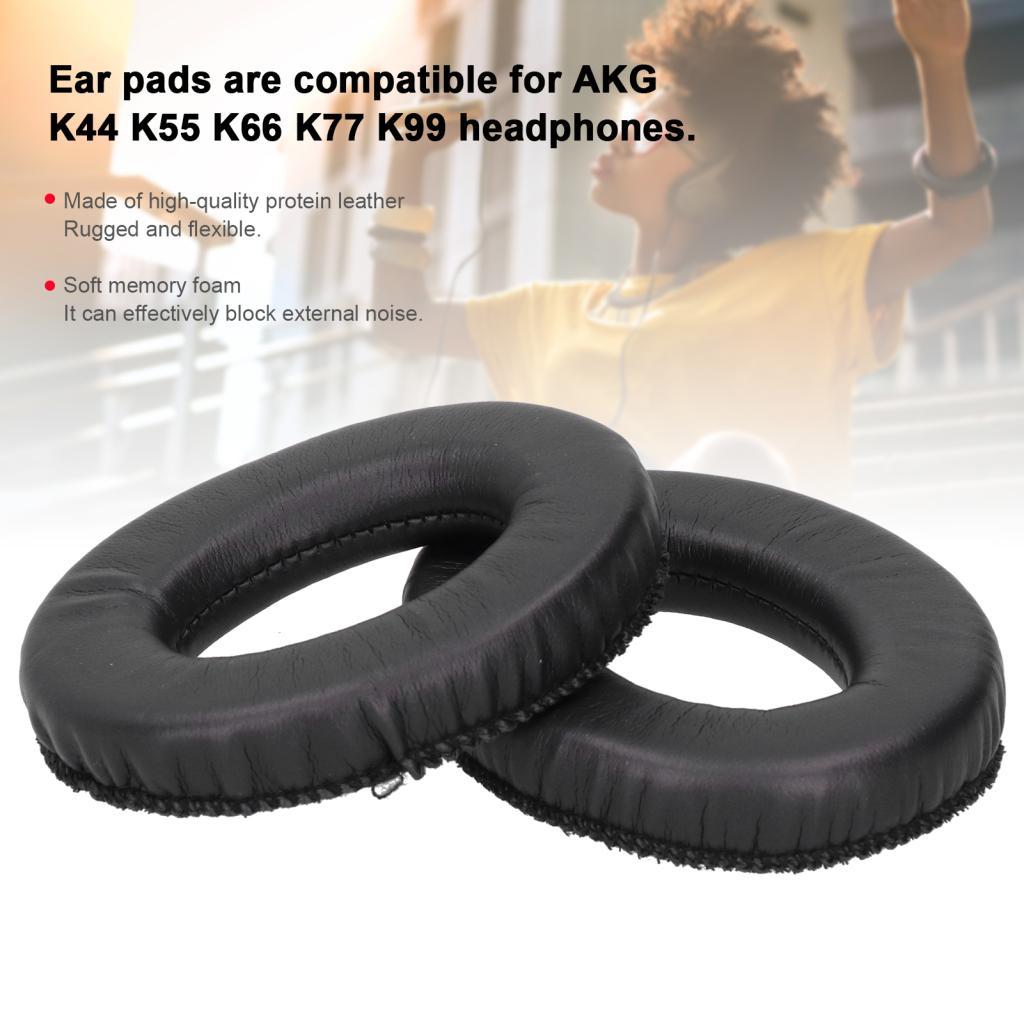 Aqxreight ชุดหูฟังเปลี่ยนหูหนังเทียมโฟม Earpad สําหรับ K44 K55 K66 K99 คุณภาพ i CushionsEar PadHeads