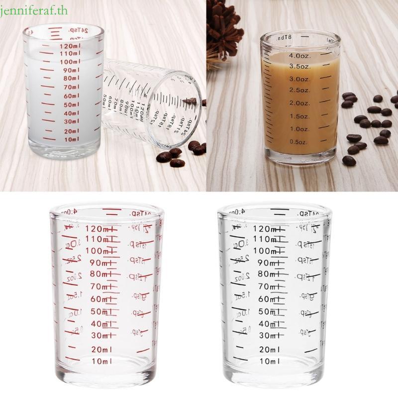 Jenniferaf ทนทาน 120ml แก้วครัวเครื่องมือวัดที่แม่นยําถ้วยแก้วความจุ 120ml สําหรับ Balanced Recip