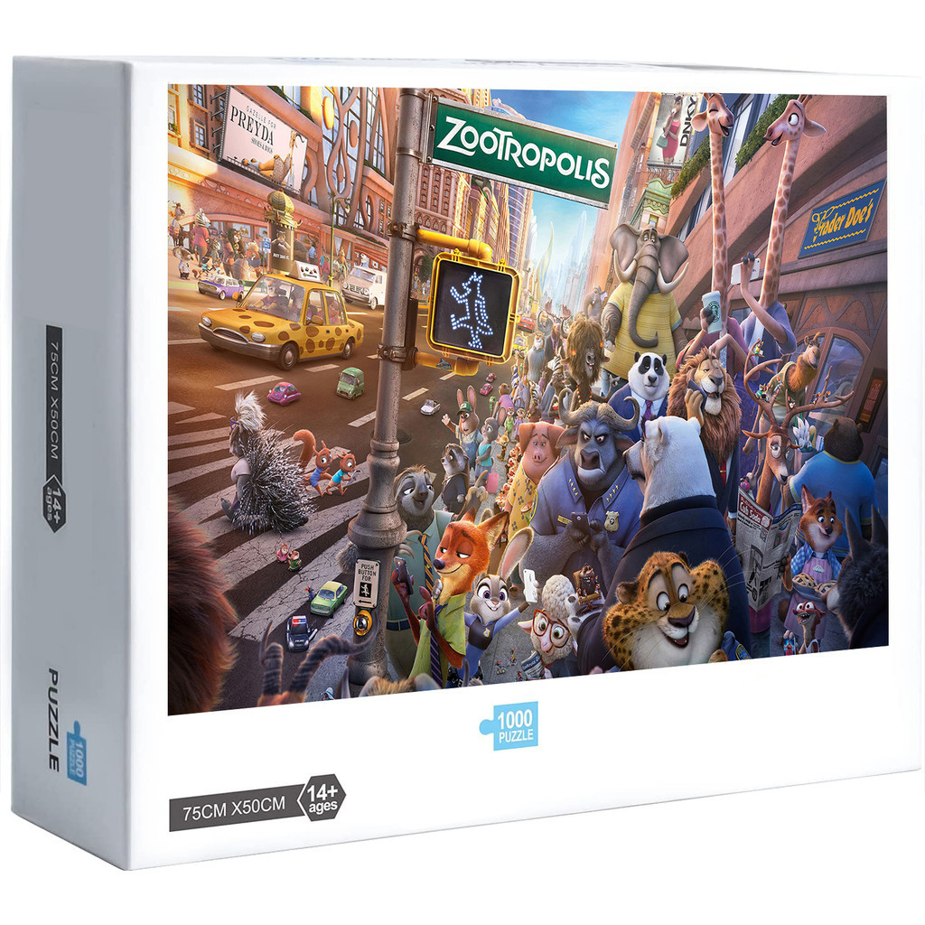 ใหม่ Zootopia 300 500 1000 ชิ้นจิ๊กซอว์ปริศนาตกแต่งบ้านเกมของขวัญ W
