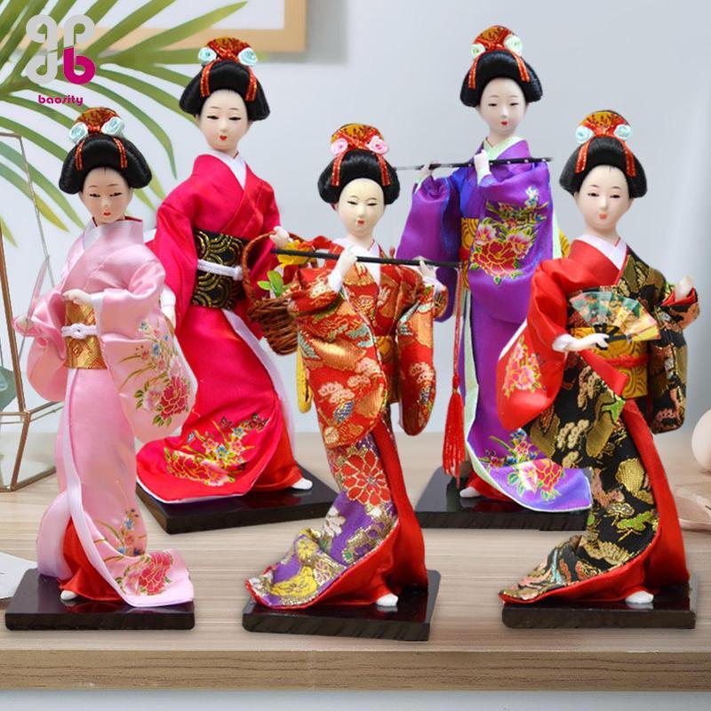 [Baosity] ชุดกิโมโนญี่ปุ่น Geisha Asian Geisha ตุ๊กตาสะสมงานฝีมือสําหรับ