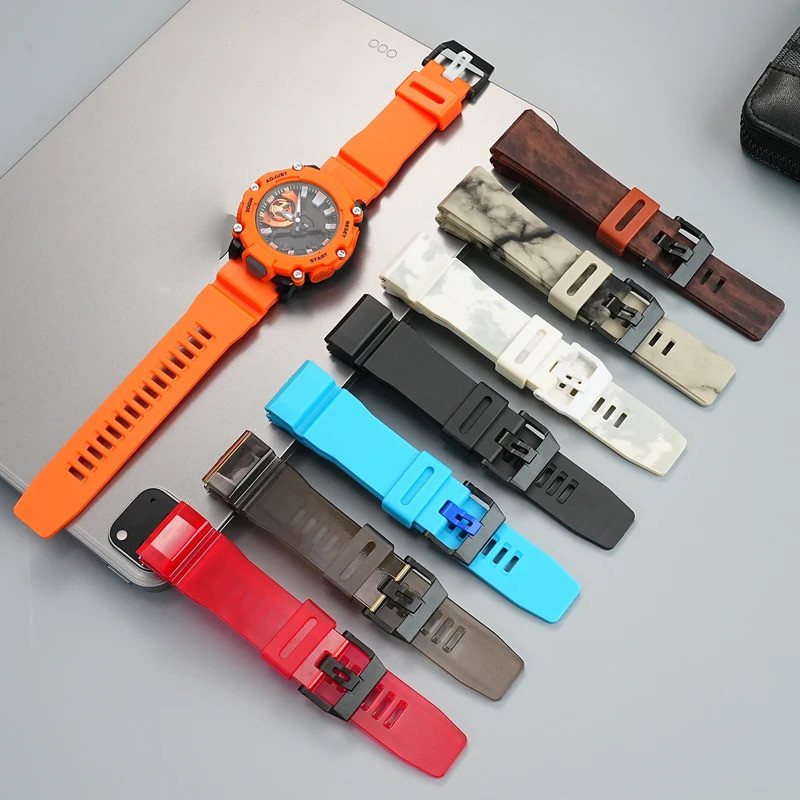 นาฬิกาอุปกรณ์เสริมสําหรับ Casio GA-2200 GA-2200M GA2200 GA2000 PRW6600 ผู้ชาย Series Watchband 24 มม