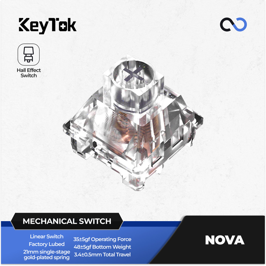Nova Pre-Lubed Hall Effect คีย์บอร์ด PCB Mount Magentic Switch (Linear)