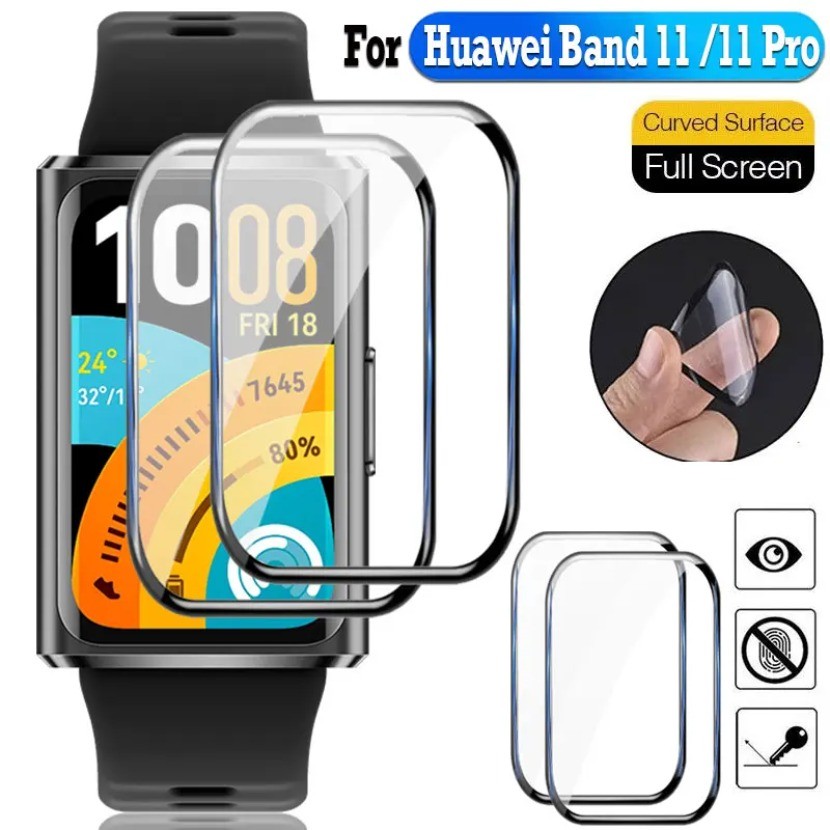 ฟิล์มกันรอย คลุมทั้งหมดตัวป้องกันหน้าจอแบบใสสําหรับ Huawei Band 11 Pro 10 9 8 7 6 / Honor Band 10 9 7 6