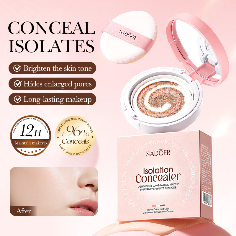 Sadoer Air Cushion Full ภาษาอังกฤษคอนซีลเลอร์ขายส่งครีมคอนซีลเลอร์ซ่อม bb Soft Light คอนซีลเลอร์ Tri