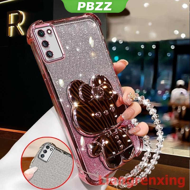 PBZZ FOR เคส เคสสำหรับ SAMSUNG S20 ultra, samsung s20 plus, s20 Fe, เคสโทรศัพท์ samsung s20, เคสนุ่มกันกระแทก, ดีไซน์ใหม่สวยงาม, กระจกแต่งหน้ากระต่ายพร้อมที่ยึด, เชือกคล้อง SJSFTUZJ02