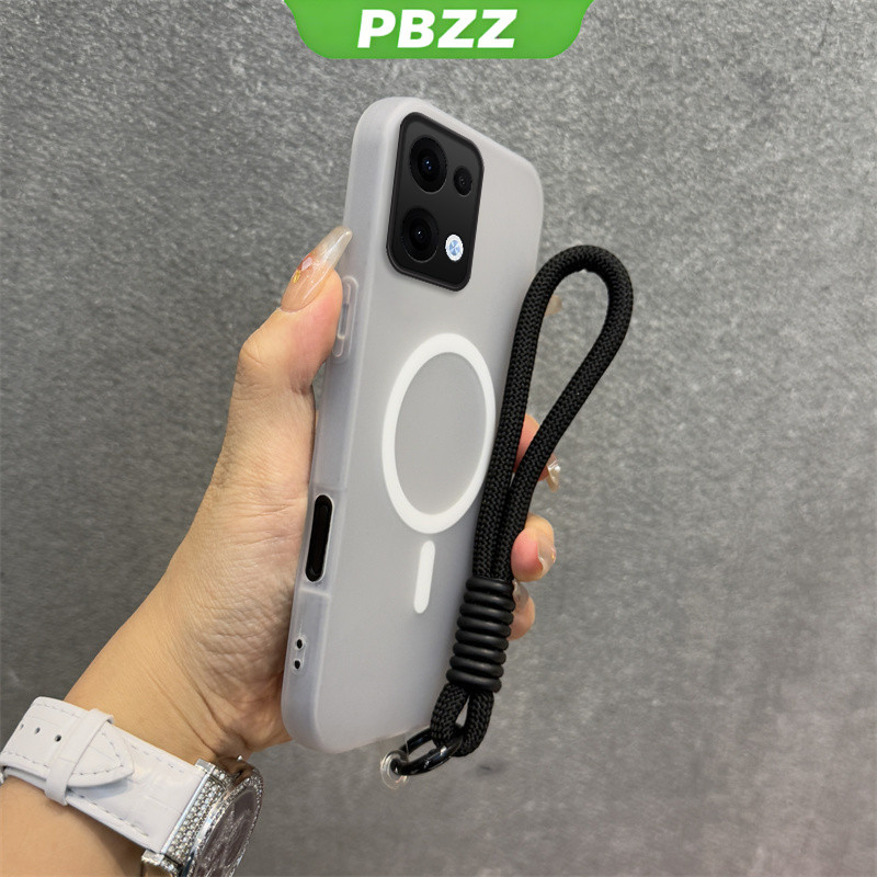 PBZZ Jelly สี 2 in 1 สําหรับ oppo Reno 13 14 pro 5g reno13 reno14 F 14F 13F 5g เคสโทรศัพท์กันกระแทกดีไซน์ใหม่ความงามพร้อมเชือกเส้นเล็กไร้สายแม่เหล็กสีดํา GDBSWX02 – โปรปัง