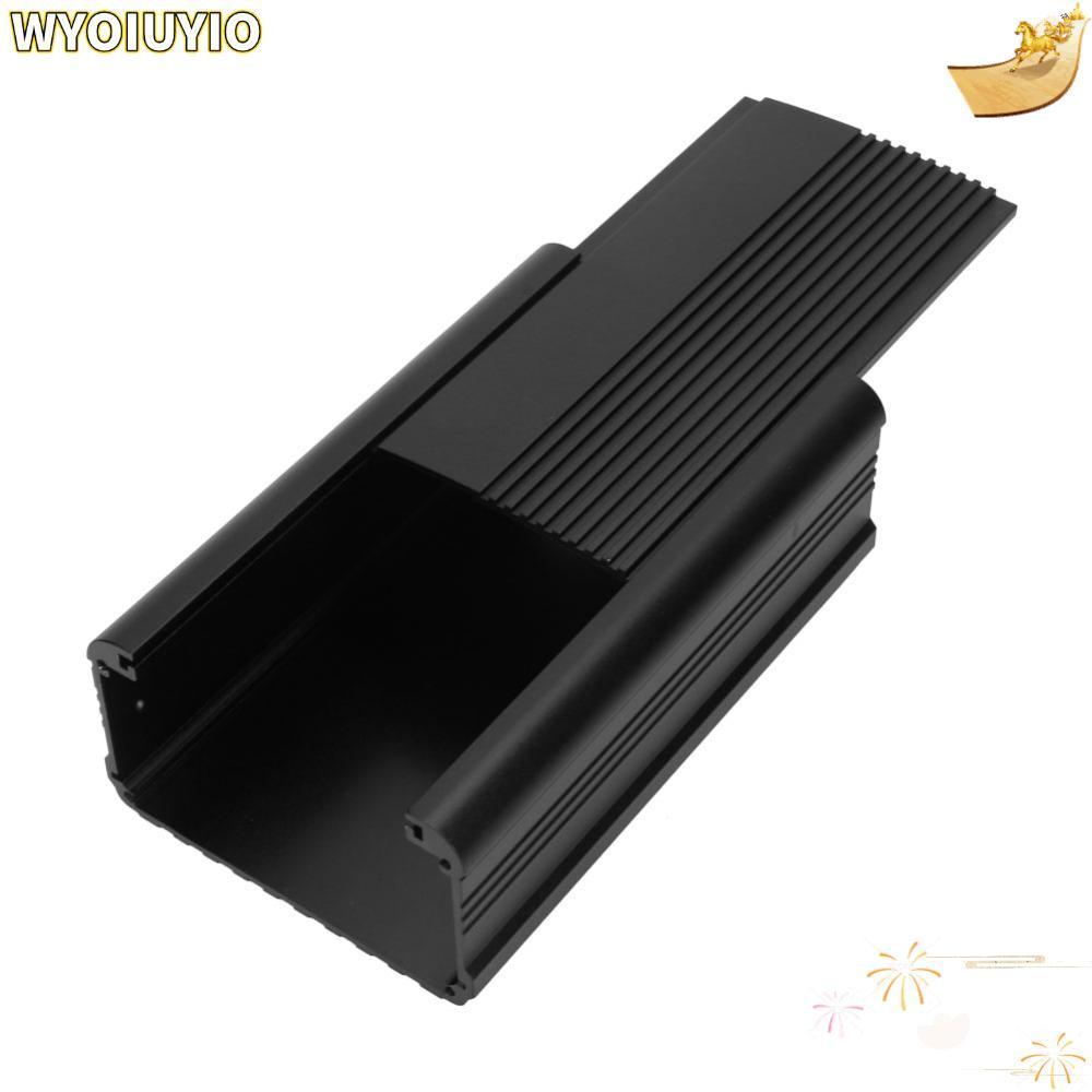 WYOIUYIO กล่องอลูมิเนียม, 55*95*150 มม.สีดําพิมพ์แผงวงจรกล่องเครื่องมือ,วัสดุอลูมิเนียม Easy Mount โครงการอิเล็กทรอนิกส์ Enclosure Controller Enclosure