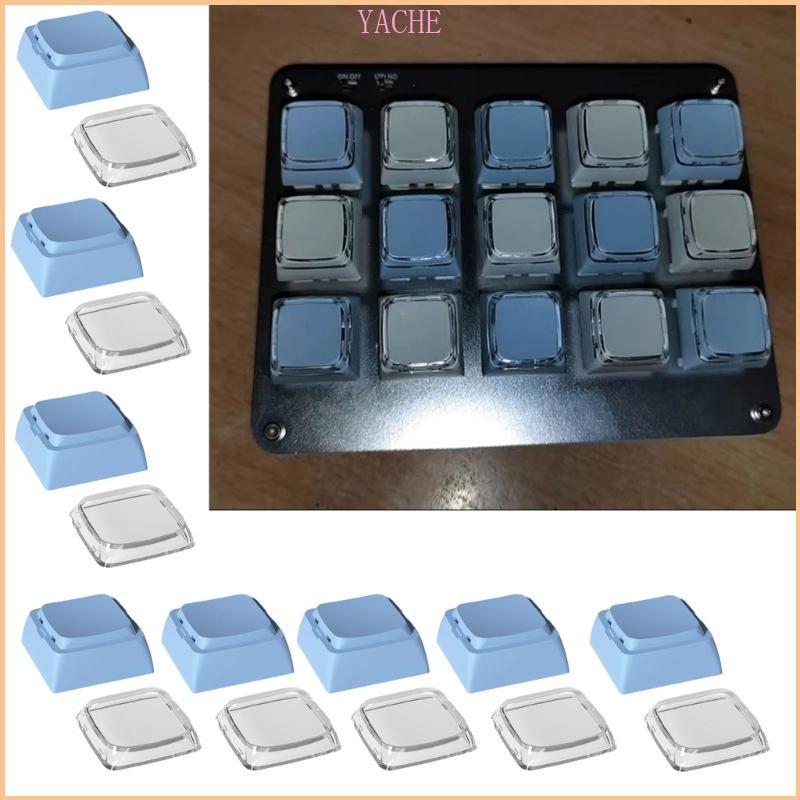 YECHE 8 ชิ้น XDA Profile PBT + PC Keycaps ความทนทานสําหรับคีย์บอร์ดเชิงกลใช้ยาว