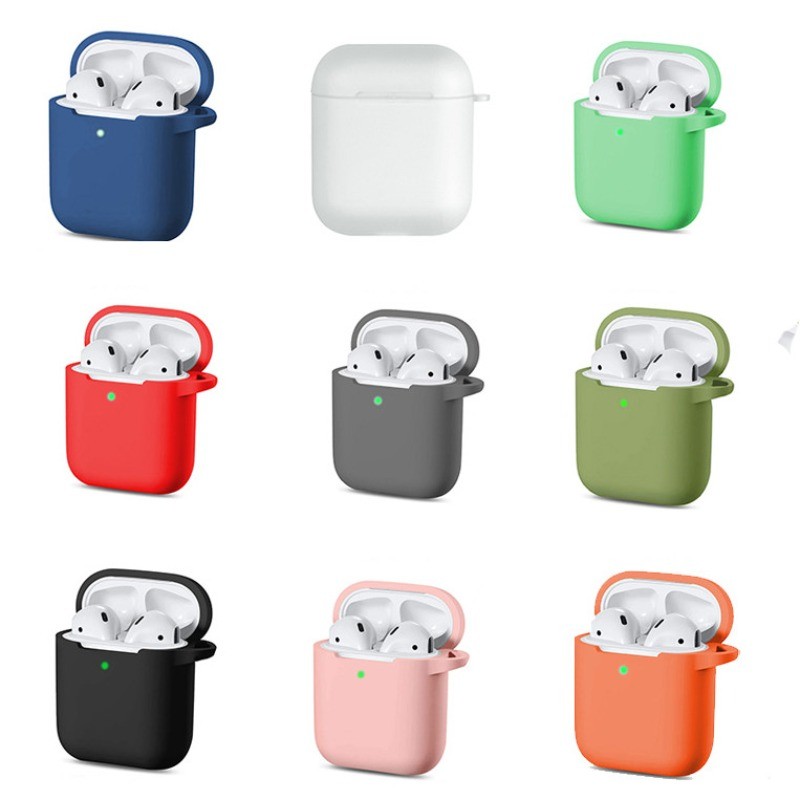 ซิลิโคนหูฟังป้องกันชุดหูฟังบลูทูธไร้สายหูฟังสำหรับ For Airpods i9S/i12 เคสป้องกัน ไม่รวมหูฟัง