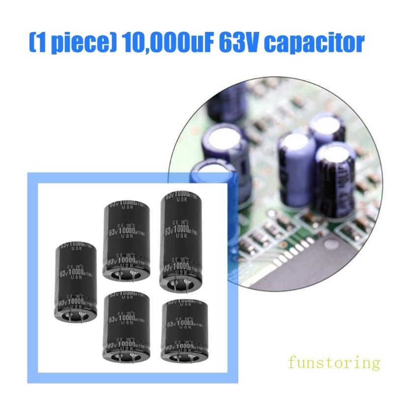 FUN 35x50 มม.35x50 มม.30x60 มม.35x45 มม.35x40 มม.10000uF Electrolytic Capacitor 63V แหล่งจ่ายไฟอุปกร