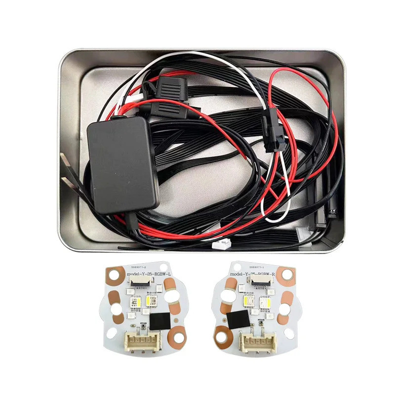 Icedriver สําหรับ 2025 Tesla Model 3 DRL RGB บอร์ด LED หลากสี ไฟวิ่งกลางวัน RGB RGBW ไฟ Red Lemon Y