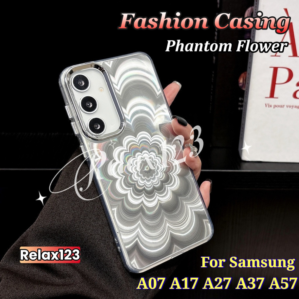 SAMSUNG สําหรับSamsung A17 A07 A27 A37 A57 5Gแฟชั่นPhantomดอกไม้เคสโทรศัพท์สําหรับSamsung Galaxy A07