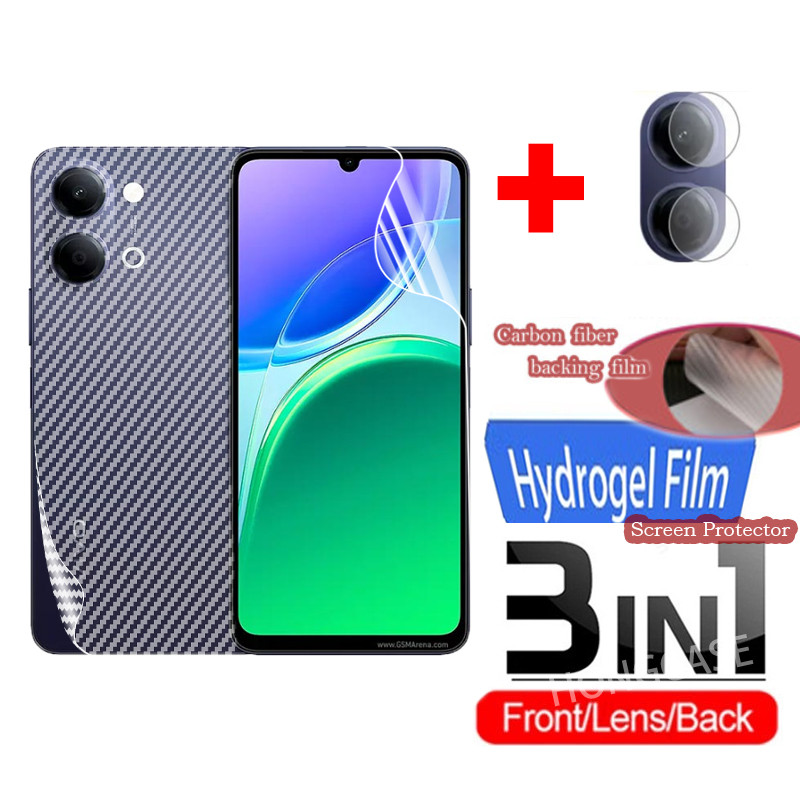 3in1 ป้องกันหน้าจอสําหรับ Vivo Y05 4G 5G 2026 ด้านหน้ากลับเลนส์ฟิล์มไม่กระจกนิรภัยคลุมทั้งหมดป้องกัน Hydrogel