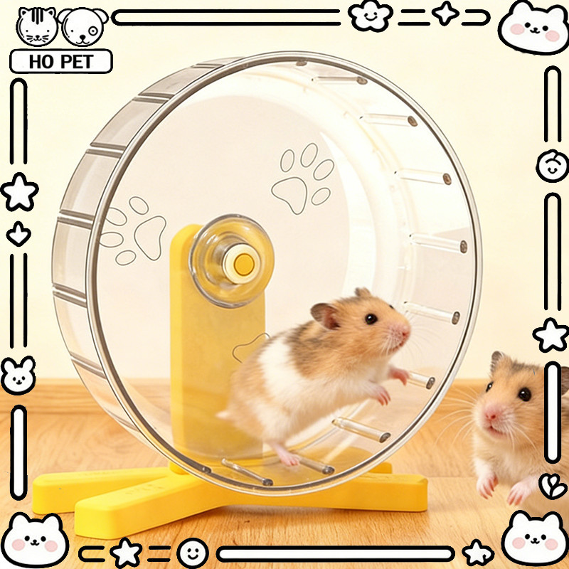 🐹 ล้อวิ่งหนูแฮมสเตอร์🐾 วงล้อแฮมสเตอร์ อุปกรณ์ฮัมสเตอร์ ล้อออกกำลังกายสัตว์เลี้ยง วัสดุพีซี กว้าง ถอดแยกง่าย