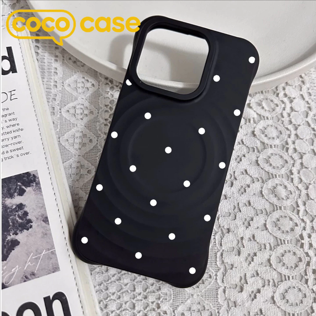 เคสไอโฟน เคส iPhone 16/16 Pro/16 Pro Max แม่เหล็ก มุม4เสริมรับแรงกระแทก ลายจุด ขอบคลื่นใหญ่ – สีสดใส ไม่หายสี