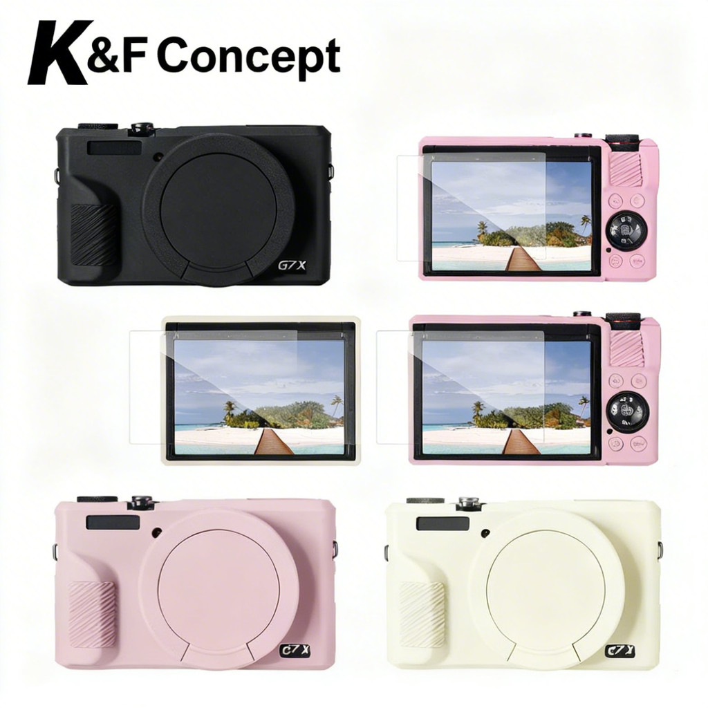 K&F Concept Canon G7X III Silicone Case & Screen Protector Set – กันรอย กันกระแทก...