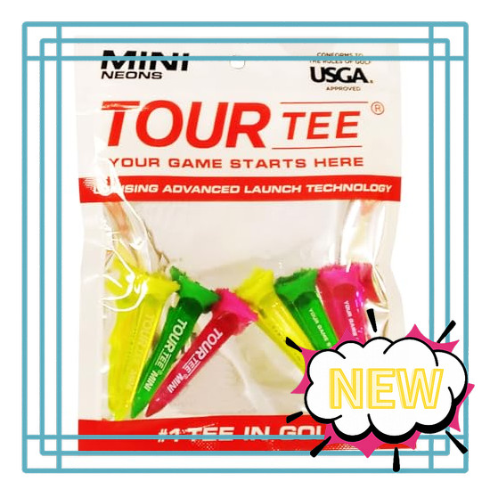 Tour Tee MINI NEONS Golf Tee (6-Pack) T-491(590)