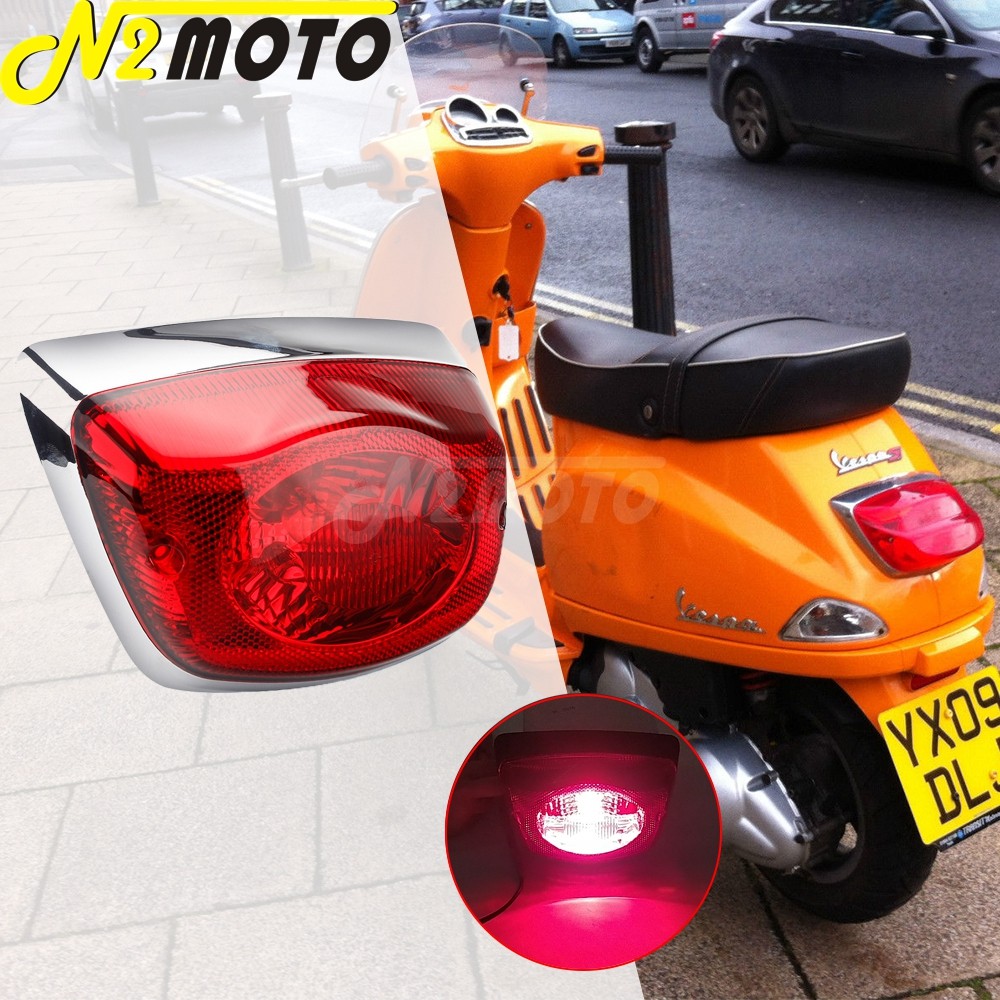 T-สกู๊ตเตอร์รถจักรยานยนต์ไฟท้ายด้านหลังโคมไฟขอบไฟท้ายไฟเบรคสําหรับ LX 50 S 4T 4V LX 125 LX 150 IE 4T